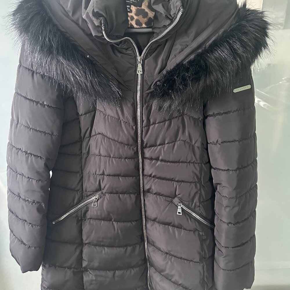 Shelli Segal Womens Quilted Puffer Coat